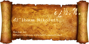 Ölbaum Nikolett névjegykártya